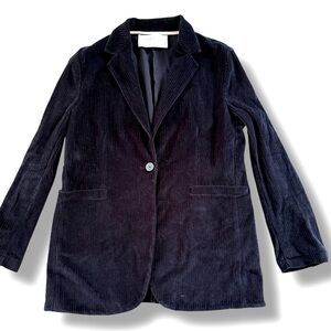 Elegant Navy Corduroy Blazer